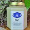 ajna, third eye, chakra, meditation, clear quartz, nag champa, champaka, sandalwood, anahata, heart chakra, beauty, love, plumeria, frangipani, hibiscus, rose quartz, spell candle, crystal & ash, crystal candle, reiki infused, made in edmonton, handmade, made in alberta, made in canada, shop local, women owned, hand poured, soy candle